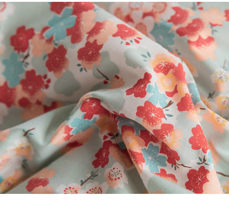 Retro Small Floral Pastoral Style Bed Sheet Quilt Cover Four-piece Household Bedding Set Pi-Mart