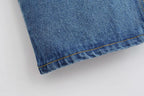 Split Hem Denim Skirt, Bodycon Denim Midi Skirt