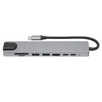 Docking Hub 8 in 1 Type‑C to High‑Definition Multimedia Interface USB PD Expansion Dock for Transfer Data - SJB-DIAMOND ELITES