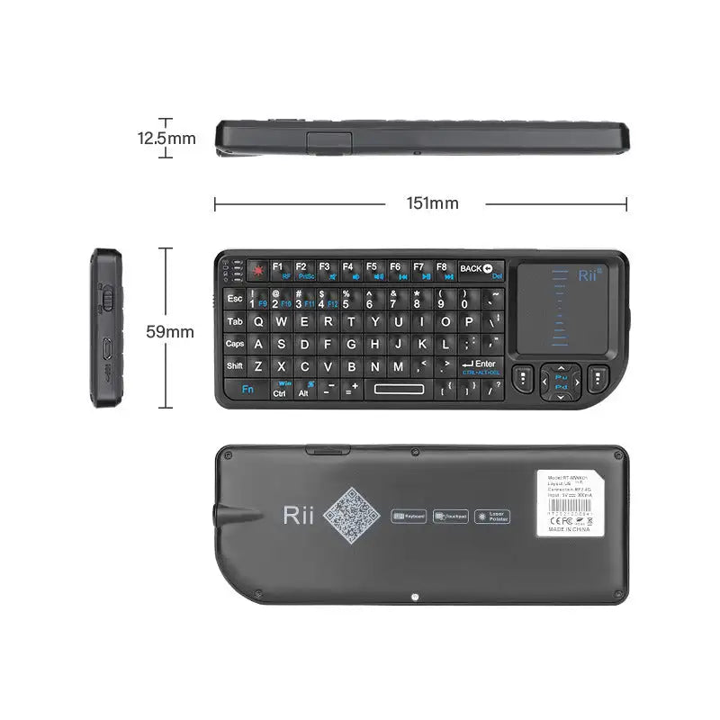 Mini Wireless Keyboard with Backlight Laser Pointer Multimedia for TV Computer - SJB-DIAMOND ELITES