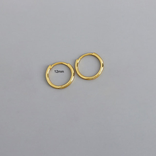 Stainless Steel Minimalist Huggie Hoop Earrings Pi-Mart