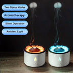 New Creative Ultrasonic Essential Oil Humidifier Volcano Aromatherapy Machine Spray Jellyfish Air Flame Humidifier Diffuser Pi-Mart