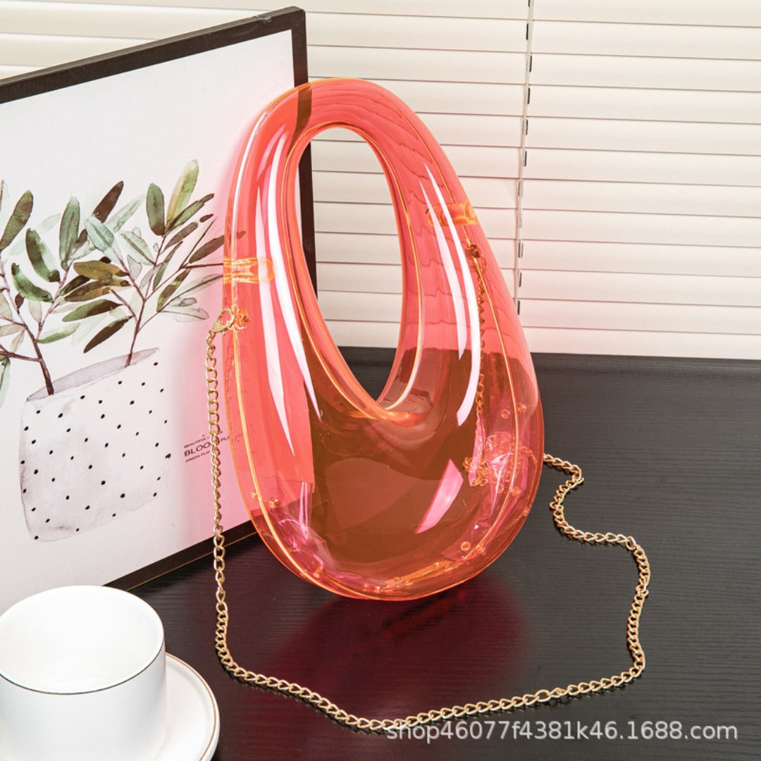 Oval Box Bag, Shell Baguette Bag, Banquet Mobile Phone Bag, Prom Bag, Party Purse, Prom Bags Clutch, Wedding Purse Evening Purse - SJB-DIAMOND ELITES