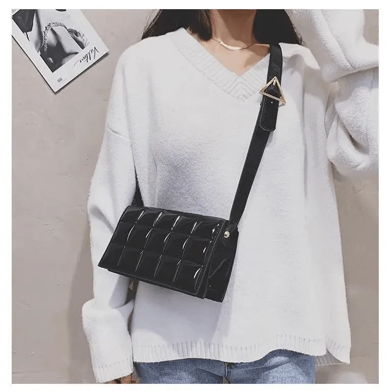 Fabulous Luxury Shoulder Bag Shiny Pu Leather Crossbody Bags For Women Small Flap Handbag Designer Female Messenger Bags Stevvex