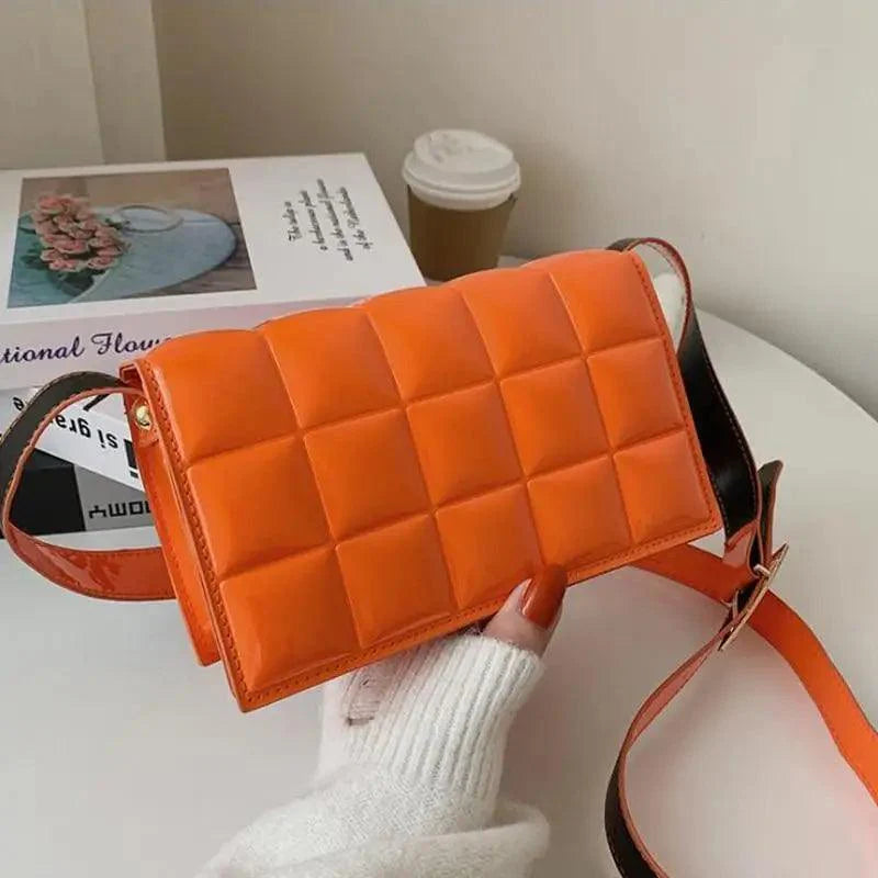 Fabulous Luxury Shoulder Bag Shiny Pu Leather Crossbody Bags For Women Small Flap Handbag Designer Female Messenger Bags Stevvex