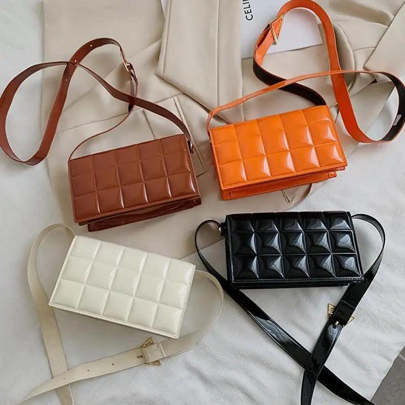 Fabulous Luxury Shoulder Bag Shiny Pu Leather Crossbody Bags For Women Small Flap Handbag Designer Female Messenger Bags Stevvex