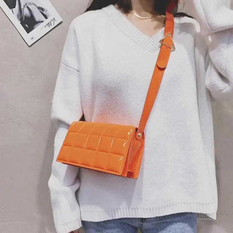 Fabulous Luxury Shoulder Bag Shiny Pu Leather Crossbody Bags For Women Small Flap Handbag Designer Female Messenger Bags Stevvex