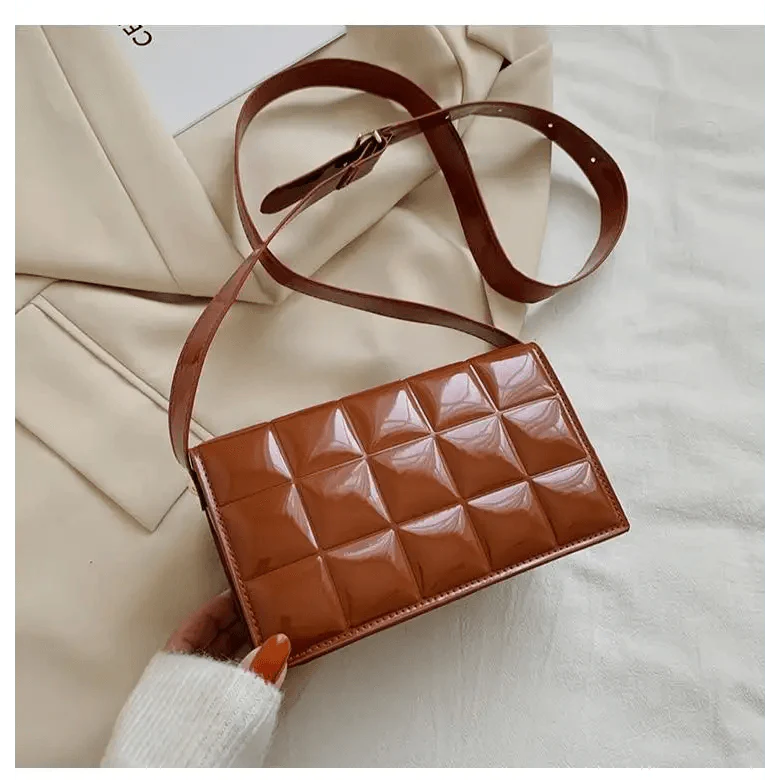 Fabulous Luxury Shoulder Bag Shiny Pu Leather Crossbody Bags For Women Small Flap Handbag Designer Female Messenger Bags Stevvex