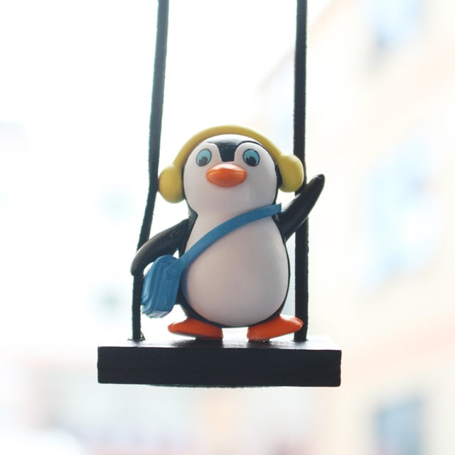 Swing Sled Penguin Car Pendant - SJB-DIAMOND ELITES