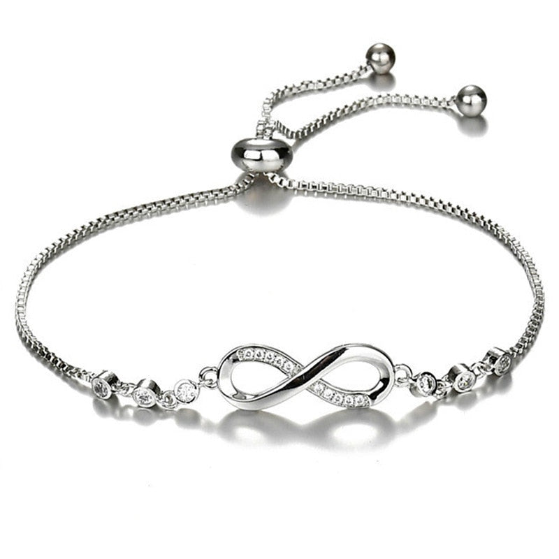 CZ Stone Infinity Bracelet Pi-Mart