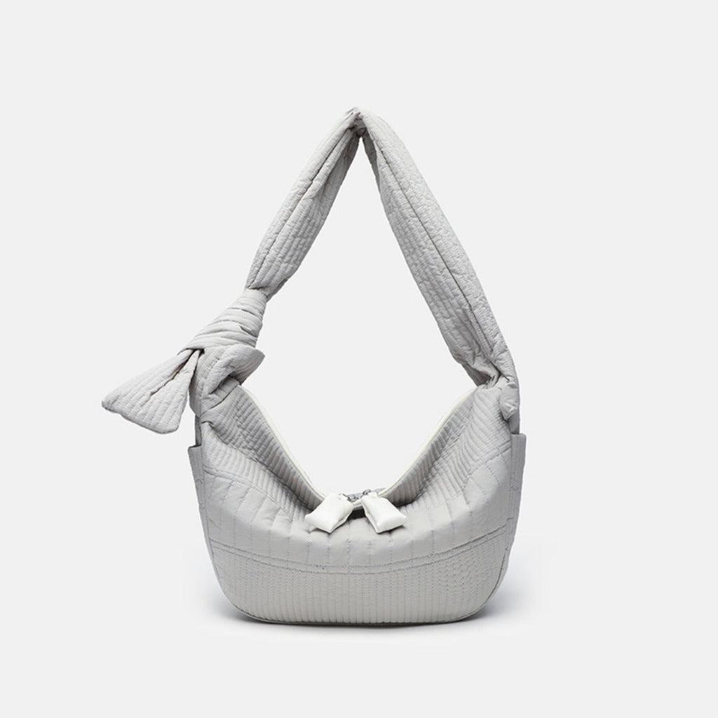 Elegant Folded Hobo Bag Ladies - Lightweight Large Capacity Shoulder Bag & Casual Cloth Crossbody Bag