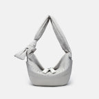 Elegant Folded Hobo Bag Ladies - Lightweight Large Capacity Shoulder Bag & Casual Cloth Crossbody Bag