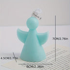 7pcs Angel Scented Candle Set - Perfect Christmas Gift, Elegant Home Decor with Ribbon Accents