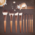 Red Highlight Eye Shadow Eyebrow Brush Makeup Set Pi-Mart