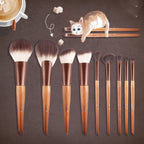 Red Highlight Eye Shadow Eyebrow Brush Makeup Set Pi-Mart