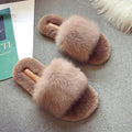 Fahion Fur Slipper For Women Keep Warm Slipper Casual Shoes Elegant Soft Plush Slipper Fuzzy Fur Slippers Soft Comfy Open Toe Slide Slippers Cozy Memory Foam Fluffy House Slippers Stevvex