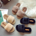 Fahion Fur Slipper For Women Keep Warm Slipper Casual Shoes Elegant Soft Plush Slipper Fuzzy Fur Slippers Soft Comfy Open Toe Slide Slippers Cozy Memory Foam Fluffy House Slippers Stevvex