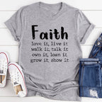 Faith Love It Live It Tee - SJB-DIAMOND ELITES