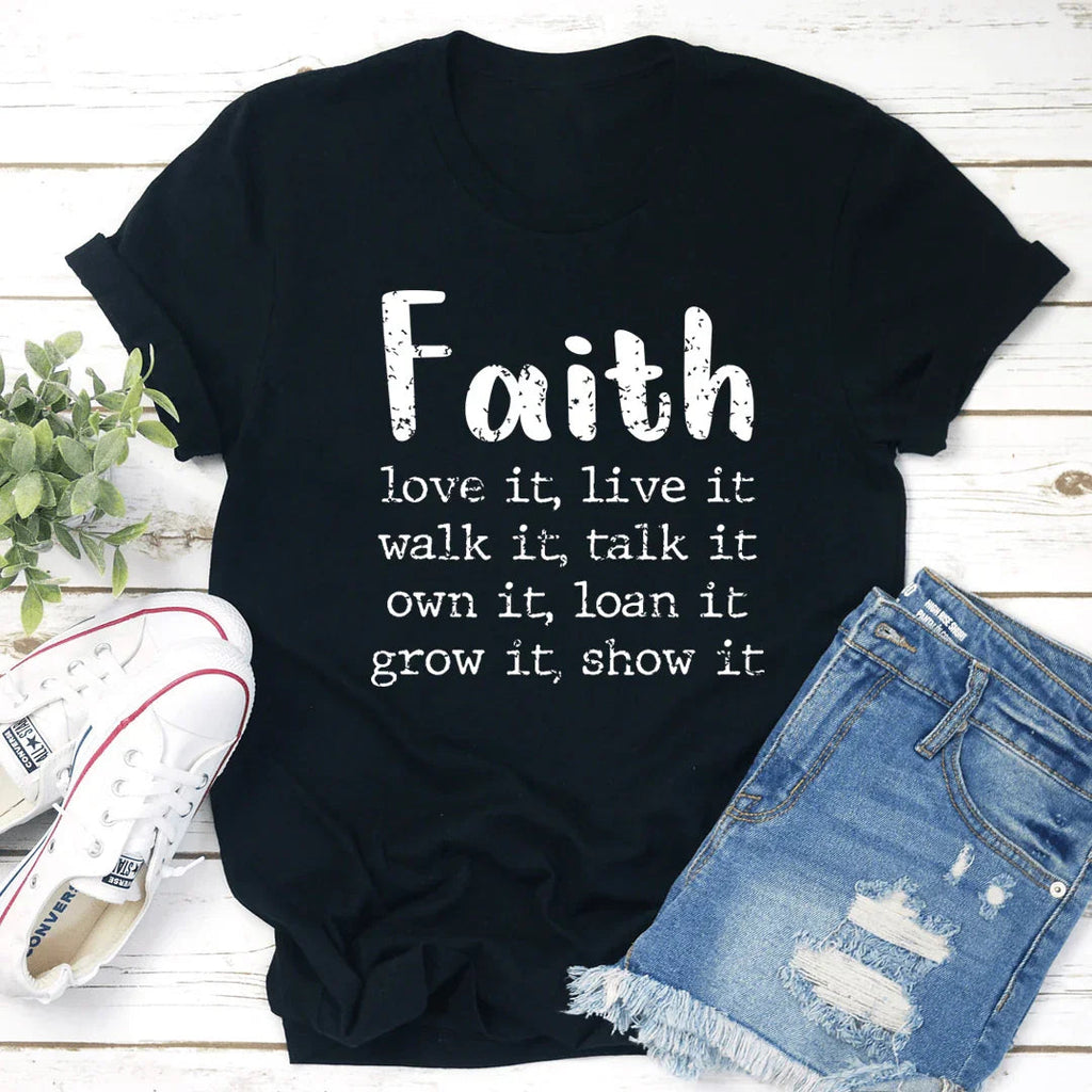 Faith Love It Live It Tee - SJB-DIAMOND ELITES
