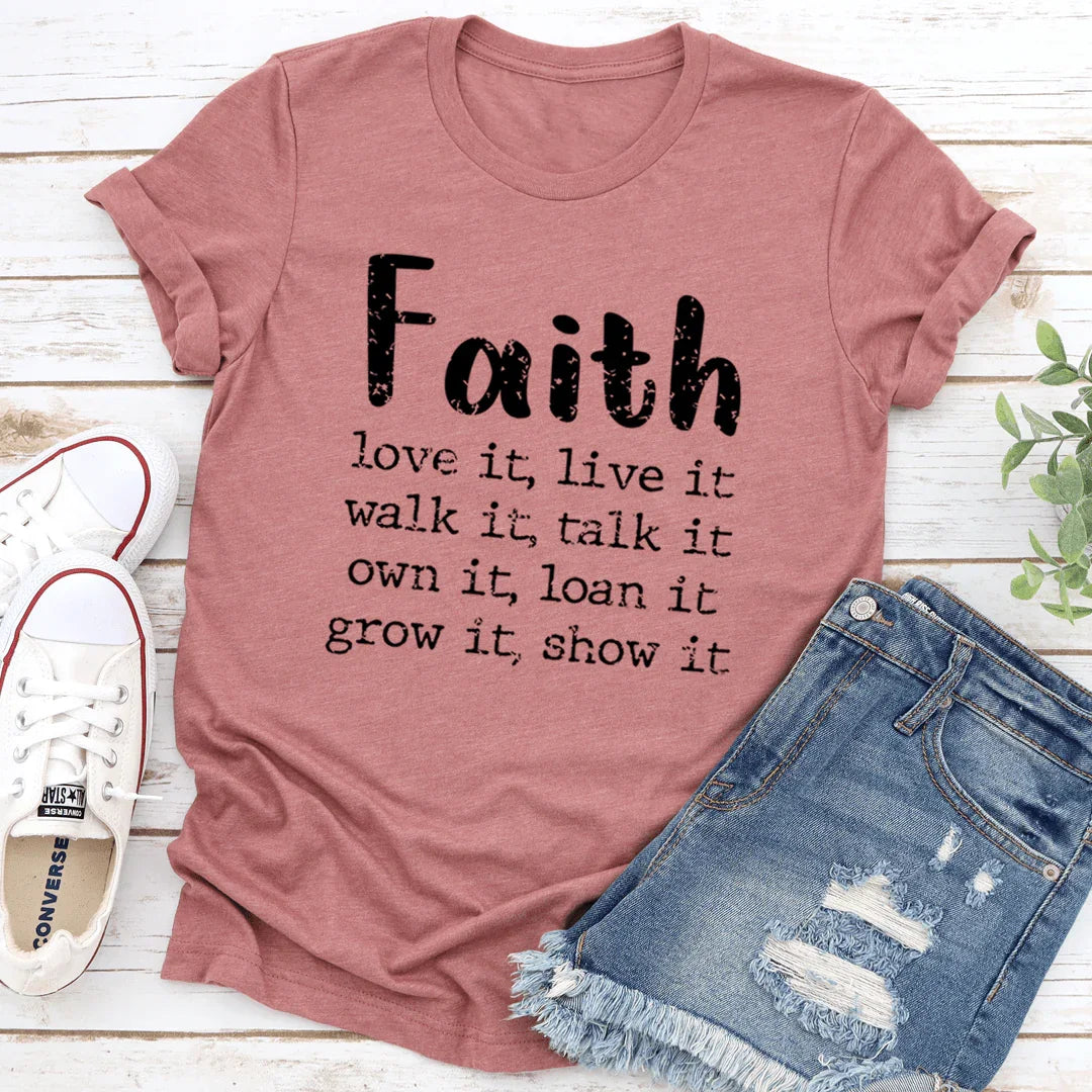 Faith Love It Live It Tee - SJB-DIAMOND ELITES
