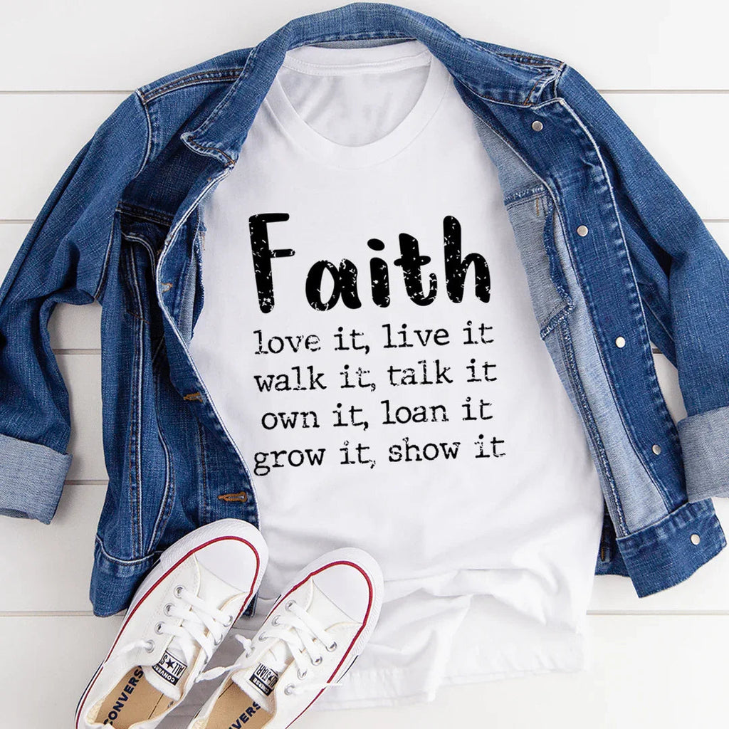 Faith Love It Live It Tee - SJB-DIAMOND ELITES
