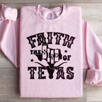 Faith The Size Of Texas Sweatshirt Peachy Sunday