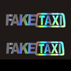 Fake Taxi Sticker Decal Funny Vinyl Car Bumper Funny FAKE TAXI Car Auto Sticker Fake Taxi Decal Self Adhesive Vinyl Universal Car Fake Taxi Reflective Window Vehicle Body Sticker Decal Auto Accessories