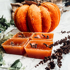 Fall Clove XL Natural Wax Melts 4 Cubes Spicy Cinnamon Clove Autumn Scent BandsCo Straps