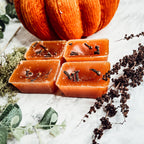 Fall Clove XL Natural Wax Melts 4 Cubes Spicy Cinnamon Clove Autumn Scent BandsCo Straps