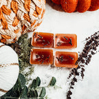 Fall Clove XL Natural Wax Melts 4 Cubes Spicy Cinnamon Clove Autumn Scent BandsCo Straps