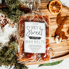 Fall Clove XL Natural Wax Melts 4 Cubes Spicy Cinnamon Clove Autumn Scent BandsCo Straps