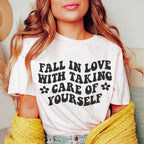 Fall In Love With Taking Care Of Yourself Tee Peachy Sunday