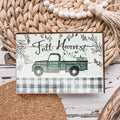 Fall Harvest Wooden Tiered Tray Sign 6x4x1 Rustic Halloween Home Decor BandsCo Straps