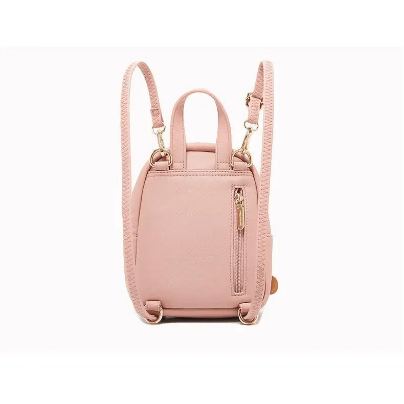 Famous Designer Mini Soft Touch Leather Small Backpack For Female And Girls Fashionable Ladies Bagpack Shoulder Bag Stevvex