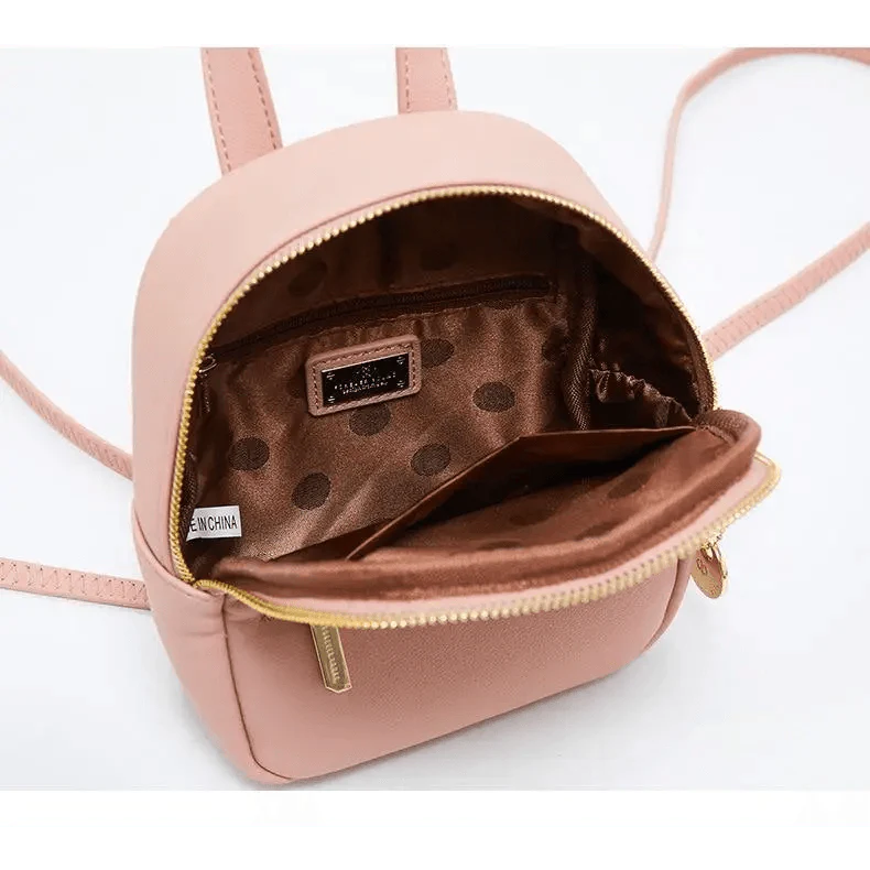 Famous Designer Mini Soft Touch Leather Small Backpack For Female And Girls Fashionable Ladies Bagpack Shoulder Bag Stevvex