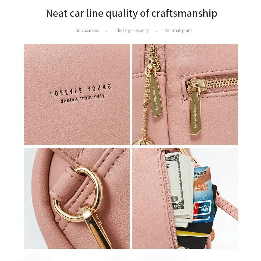 Famous Designer Mini Soft Touch Leather Small Backpack For Female And Girls Fashionable Ladies Bagpack Shoulder Bag Stevvex