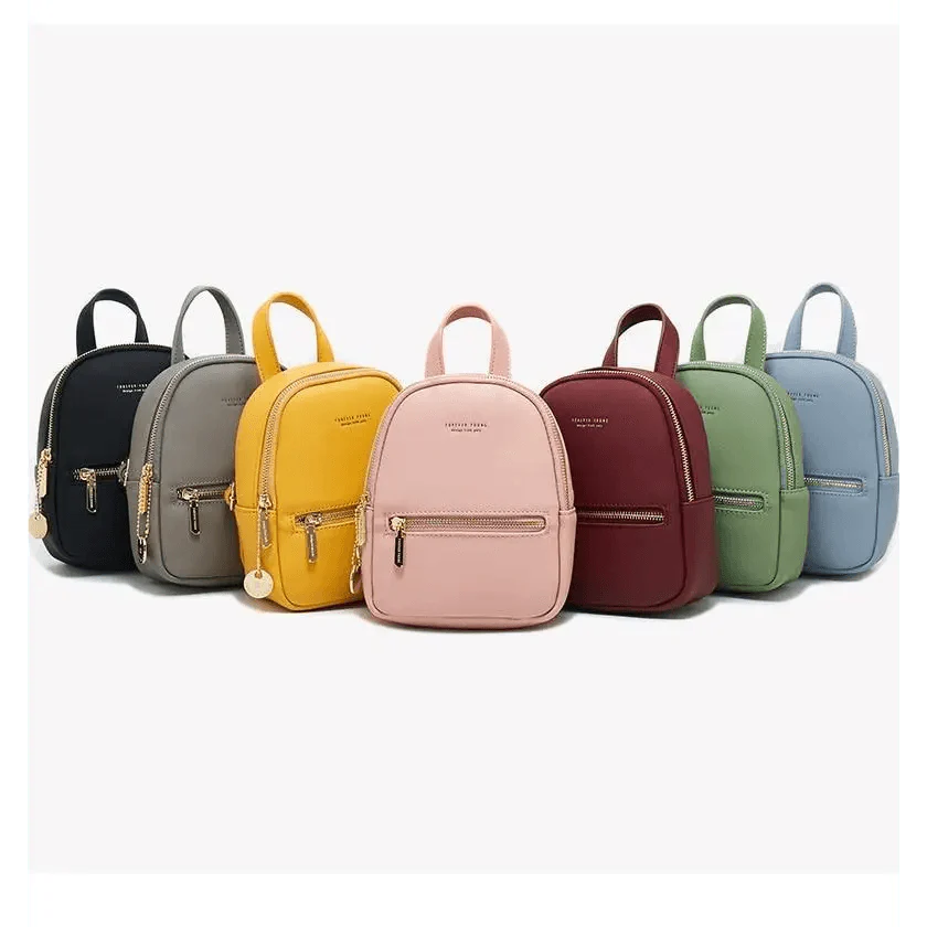 Famous Designer Mini Soft Touch Leather Small Backpack For Female And Girls Fashionable Ladies Bagpack Shoulder Bag Stevvex