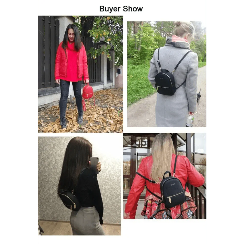 Famous Designer Mini Soft Touch Leather Small Backpack For Female And Girls Fashionable Ladies Bagpack Shoulder Bag Stevvex