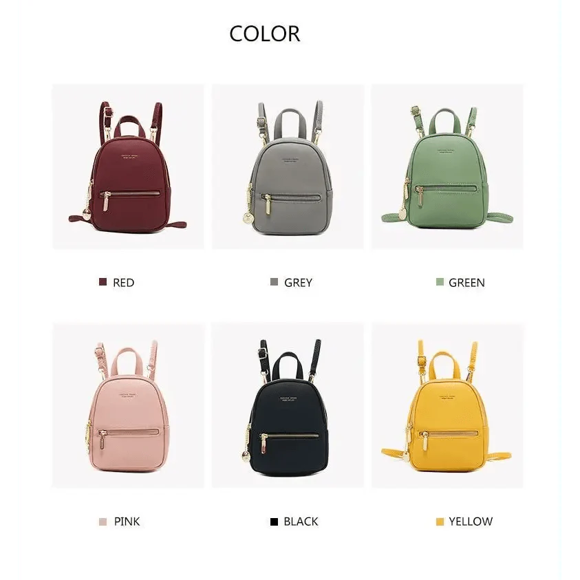 Famous Designer Mini Soft Touch Leather Small Backpack For Female And Girls Fashionable Ladies Bagpack Shoulder Bag Stevvex