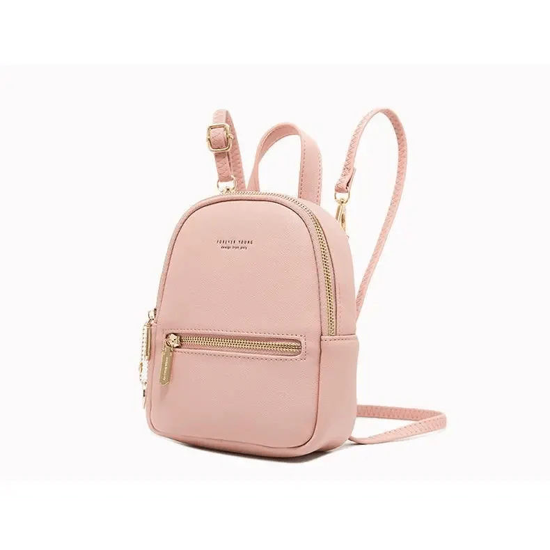 Famous Designer Mini Soft Touch Leather Small Backpack For Female And Girls Fashionable Ladies Bagpack Shoulder Bag Stevvex