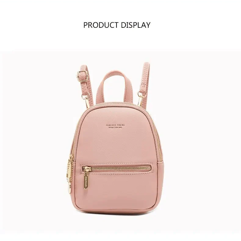 Famous Designer Mini Soft Touch Leather Small Backpack For Female And Girls Fashionable Ladies Bagpack Shoulder Bag Stevvex