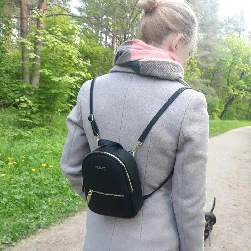 Famous Designer Mini Soft Touch Leather Small Backpack For Female And Girls Fashionable Ladies Bagpack Shoulder Bag Stevvex