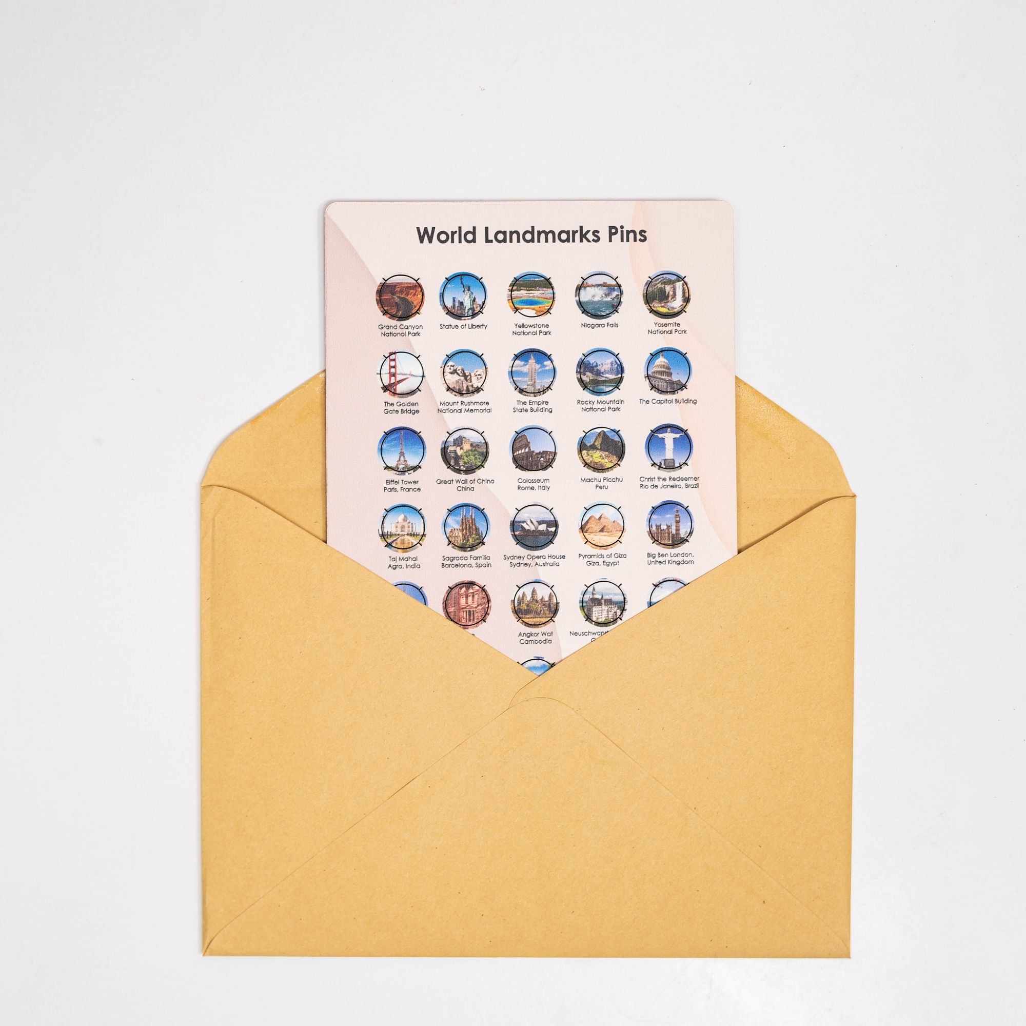 Wooden World Landmarks Pins Enjoy The Wood