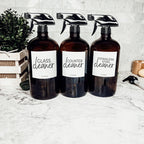 32 Oz Amber Glass Reusable Dispenser Bottle For Soap Laundry Mouthwash Refillable Pump Included BandsCo Straps