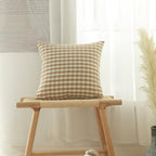 Farmhouse Plaid Striped Linen Cotton Pillow Covers Outdoor Plaid Square Pillow Cushion Case Cotton Linen Throw Pillow Covers Sofa Chair Decorative Cotton Cushions Cover Red Green Blue Pillowcase Stevvex