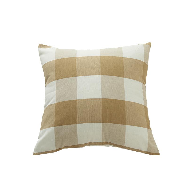 Farmhouse Plaid Striped Linen Cotton Pillow Covers Outdoor Plaid Square Pillow Cushion Case Cotton Linen Throw Pillow Covers Sofa Chair Decorative Cotton Cushions Cover Red Green Blue Pillowcase Stevvex