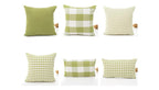 Farmhouse Plaid Striped Linen Cotton Pillow Covers Outdoor Plaid Square Pillow Cushion Case Cotton Linen Throw Pillow Covers Sofa Chair Decorative Cotton Cushions Cover Red Green Blue Pillowcase Stevvex