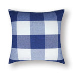 Farmhouse Plaid Striped Linen Cotton Pillow Covers Outdoor Plaid Square Pillow Cushion Case Cotton Linen Throw Pillow Covers Sofa Chair Decorative Cotton Cushions Cover Red Green Blue Pillowcase Stevvex