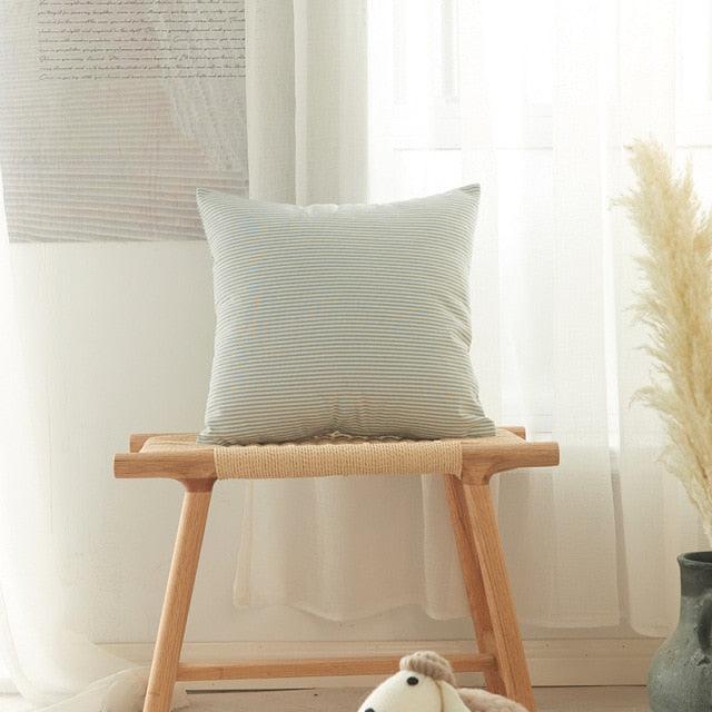 Farmhouse Plaid Striped Linen Cotton Pillow Covers Outdoor Plaid Square Pillow Cushion Case Cotton Linen Throw Pillow Covers Sofa Chair Decorative Cotton Cushions Cover Red Green Blue Pillowcase Stevvex