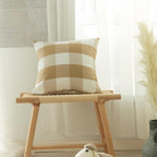 Farmhouse Plaid Striped Linen Cotton Pillow Covers Outdoor Plaid Square Pillow Cushion Case Cotton Linen Throw Pillow Covers Sofa Chair Decorative Cotton Cushions Cover Red Green Blue Pillowcase Stevvex